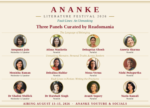 Readomania Partners with Ananke Literature Festival 2026: Three Panels, 12 Indian Authors