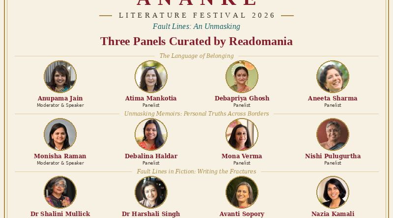 Readomania Partners with Ananke Literature Festival 2026: Three Panels, 12 Indian Authors